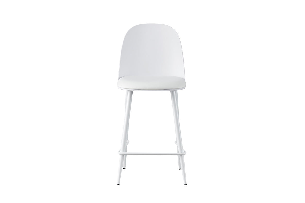 Counterstoel Jasmin Zitting PP kussen PU Wit – aanzicht 4