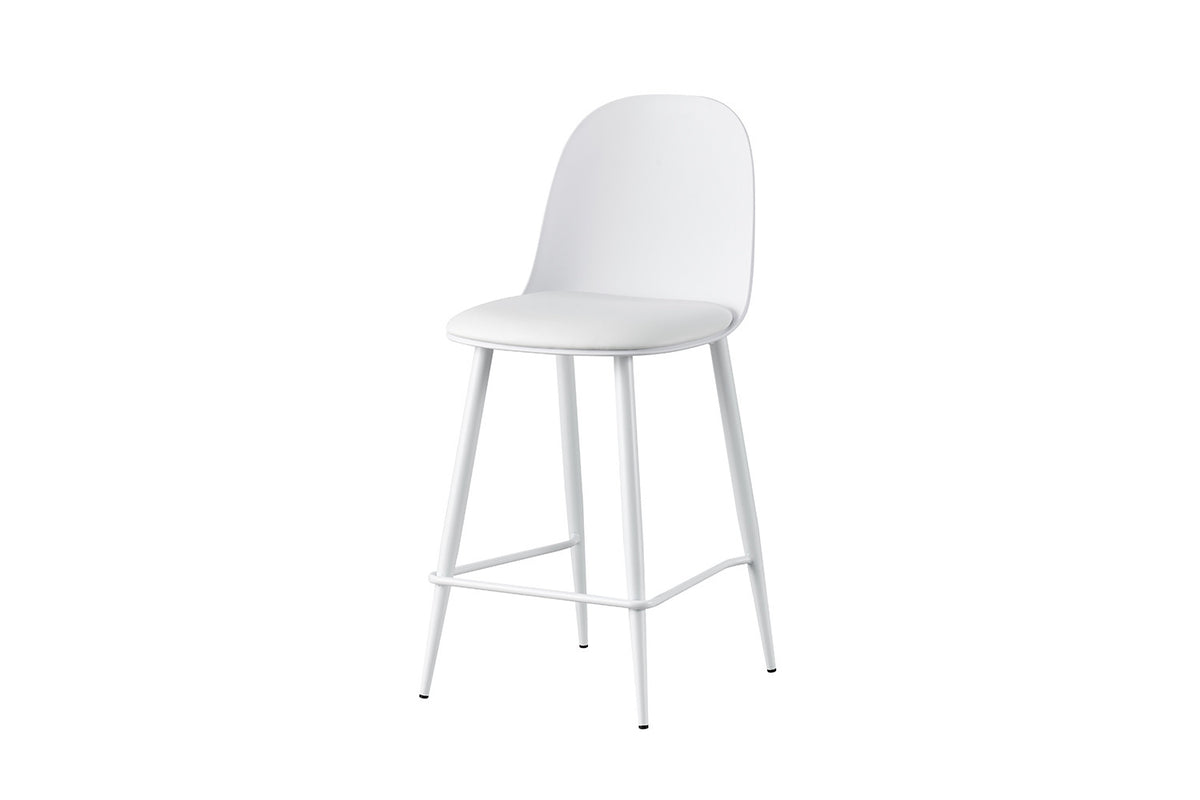 Counterstoel Jasmin Zitting PP kussen PU Wit – aanzicht 5