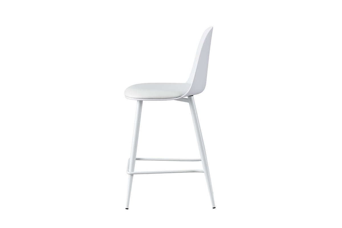 Counterstoel Jasmin Zitting PP kussen PU Wit – aanzicht 6