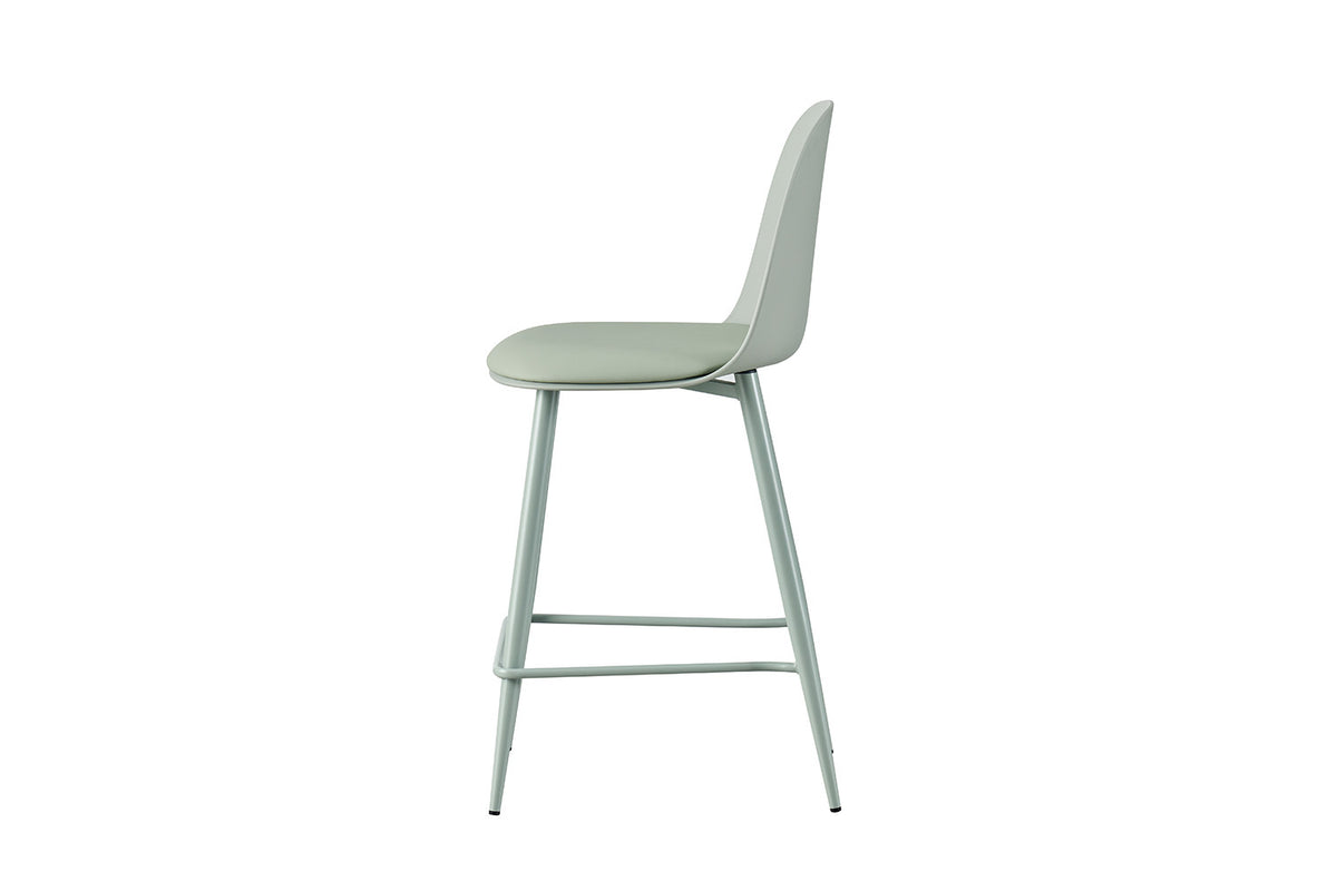 Counterstoel Jasmin Zitting PP kussen PU Grijs-groen – aanzicht 6