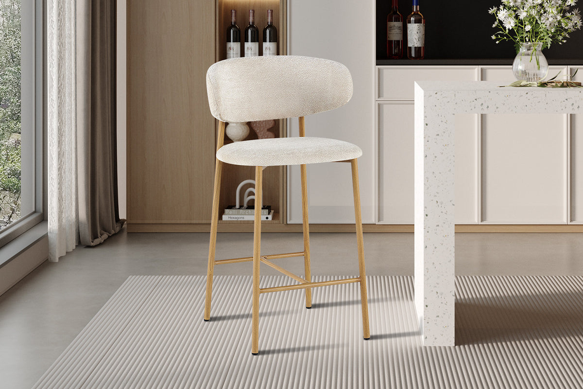 Counterstoel Coco Naturel - Stof Beige – aanzicht 2