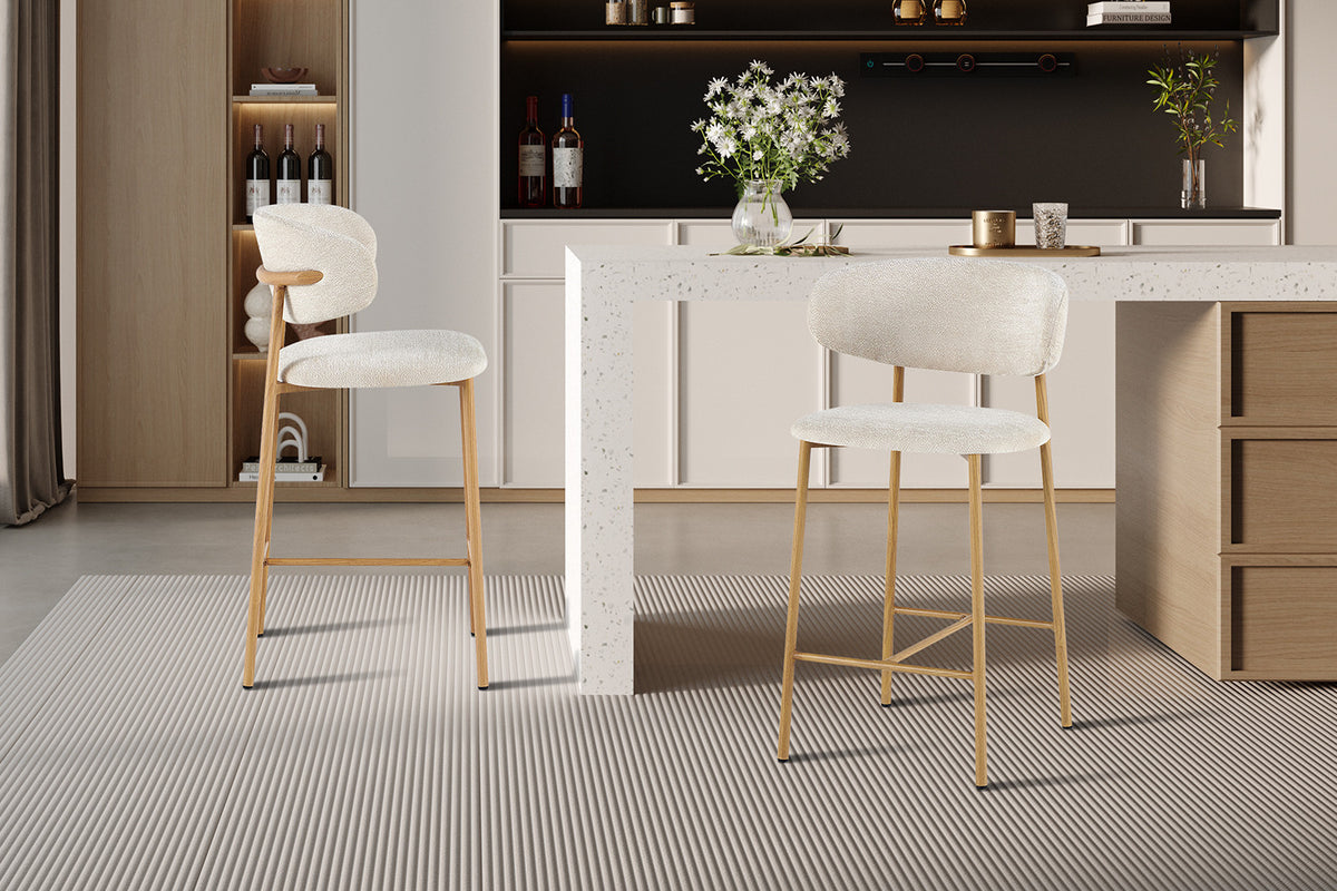 Counterstoel Coco Naturel - Stof Beige – aanzicht 3