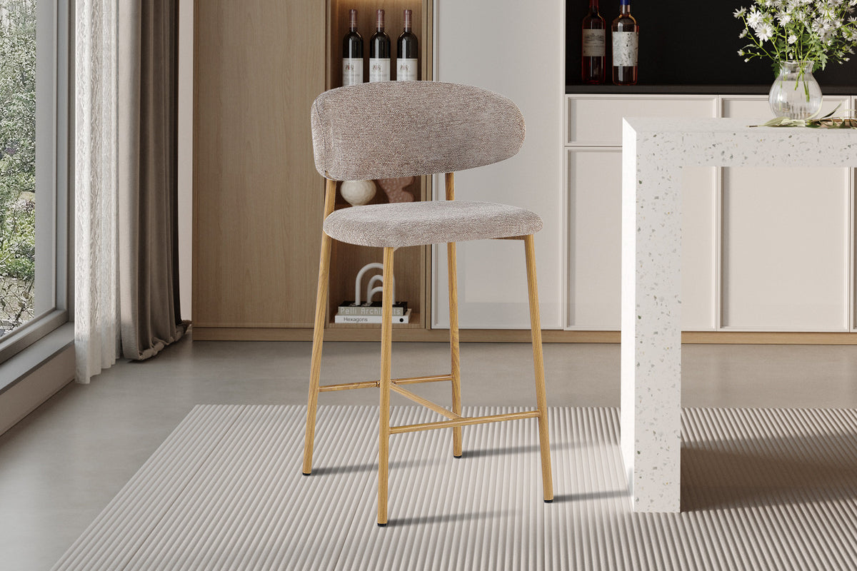 Counterstoel Coco Naturel - Stof Zand – aanzicht 2
