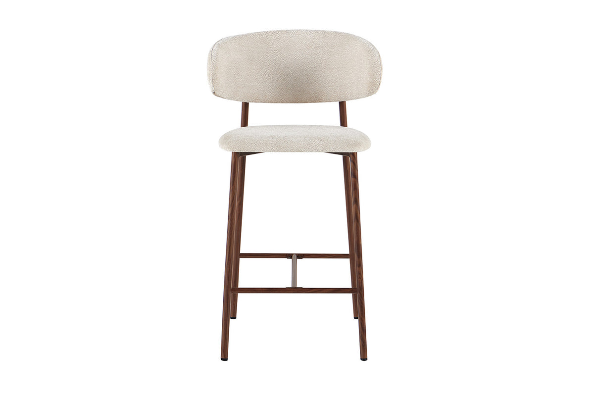 Counterstoel Coco Walnoot - Stof Beige – aanzicht 4