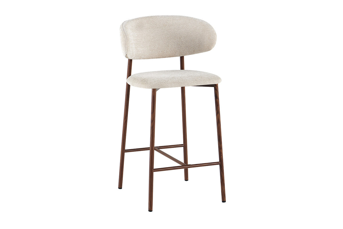 Counterstoel Coco Walnoot - Stof Beige – aanzicht 5