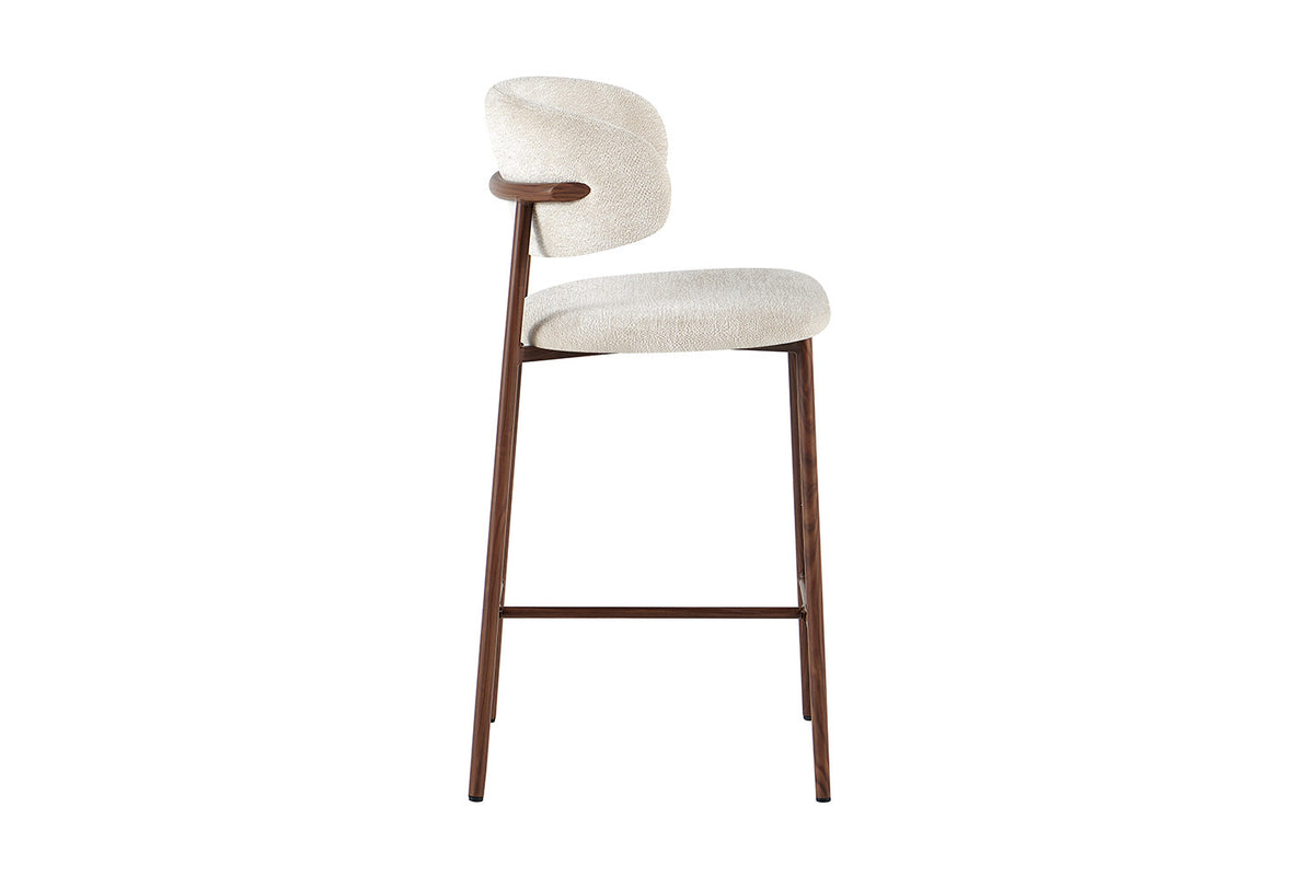 Counterstoel Coco Walnoot - Stof Beige – aanzicht 6