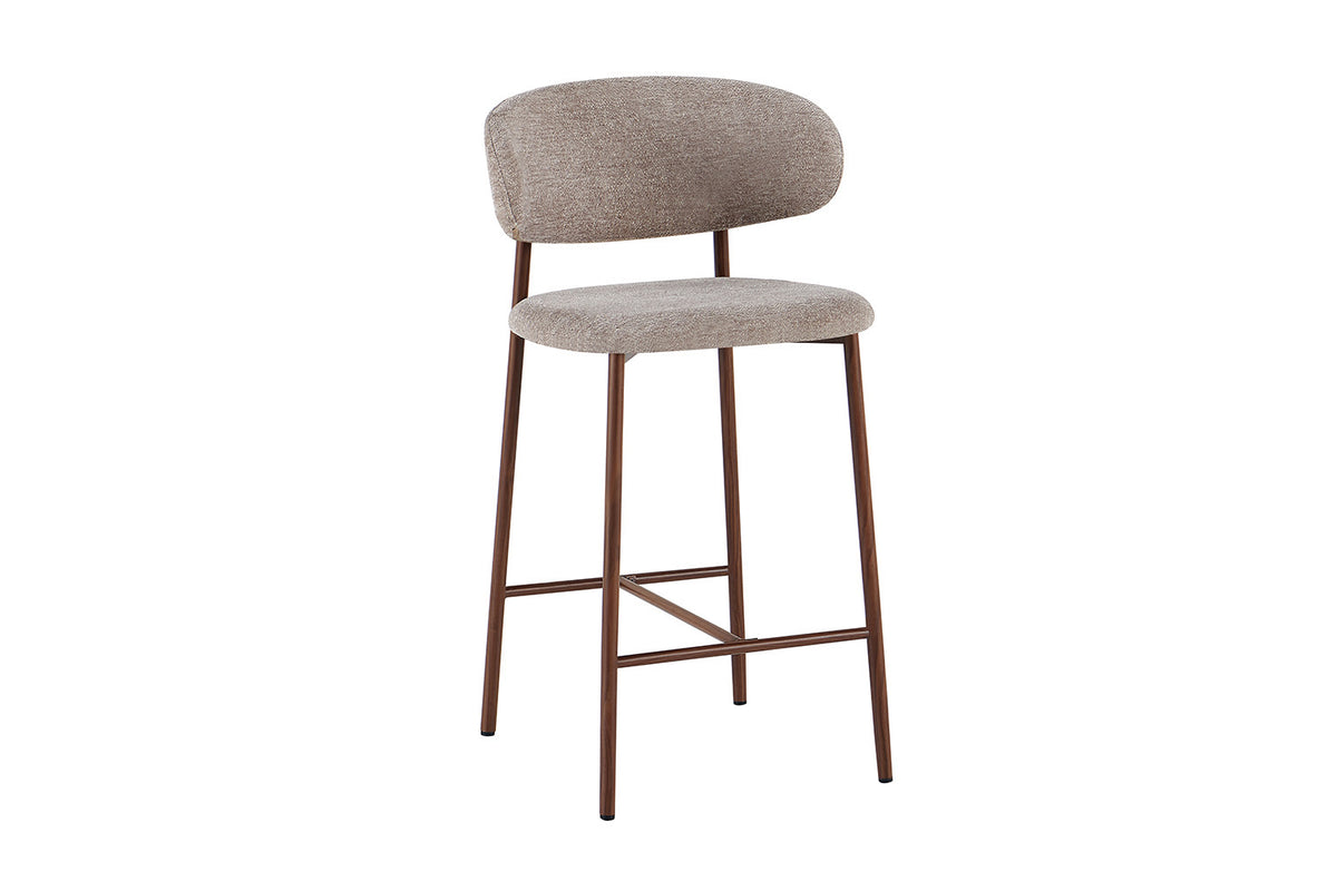 Counterstoel Coco Walnoot - Stof Zand – aanzicht 5