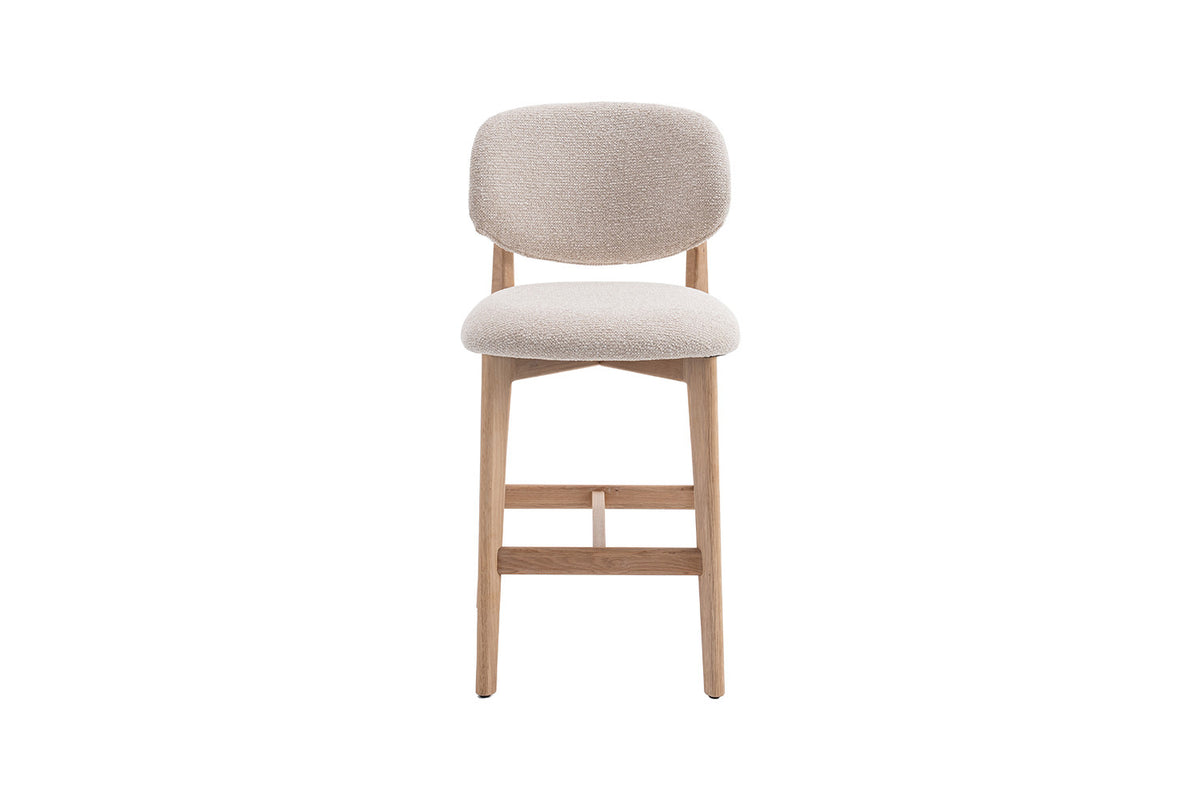 Counterstoel Carmen Naturel Eik Beige Gemonteerd – aanzicht 4