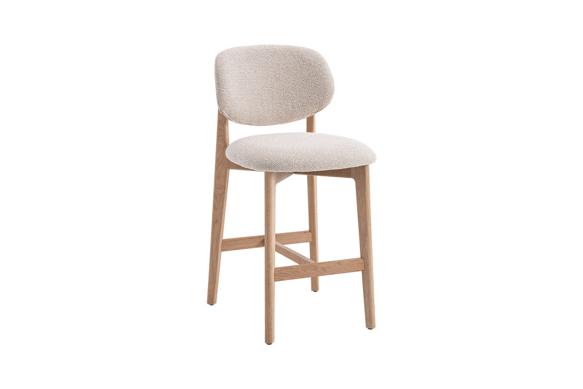 Counterstoel Carmen Naturel Eik Beige Gemonteerd – aanzicht 5