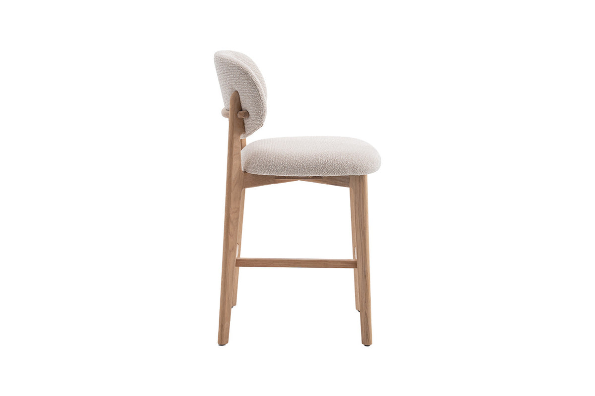 Counterstoel Carmen Naturel Eik Beige Gemonteerd – aanzicht 6
