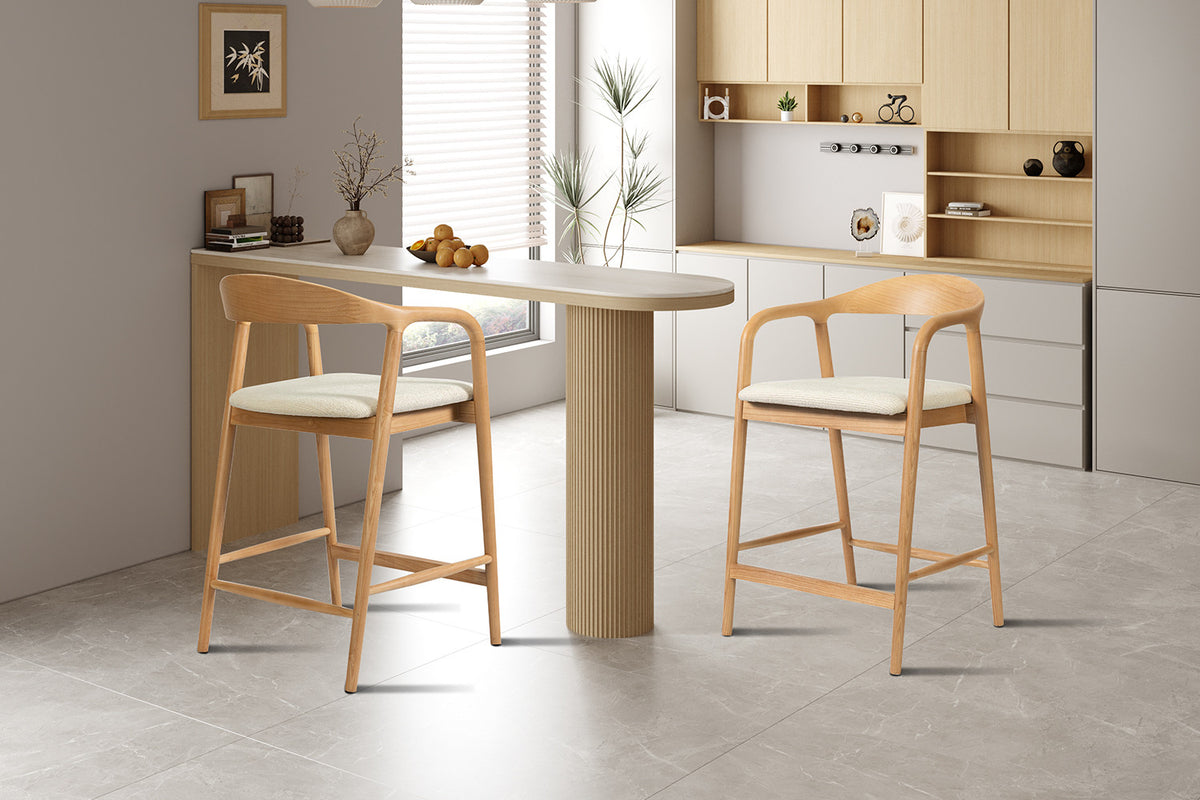 Counterstoel Claire Essenh. Naturel Milan 103 Beige Gemonteerd – aanzicht 3