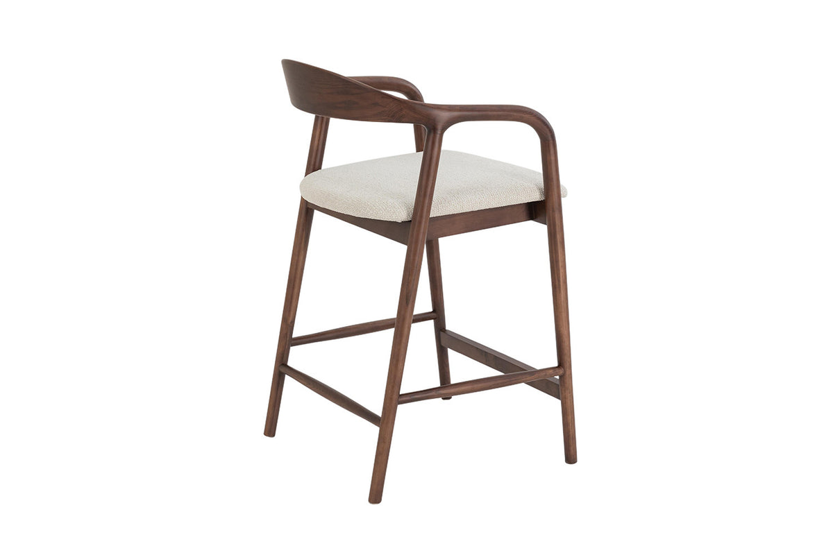 Counterstoel Claire Essenh. Walnoot Milan 103 Beige Gemonteerd – aanzicht 6