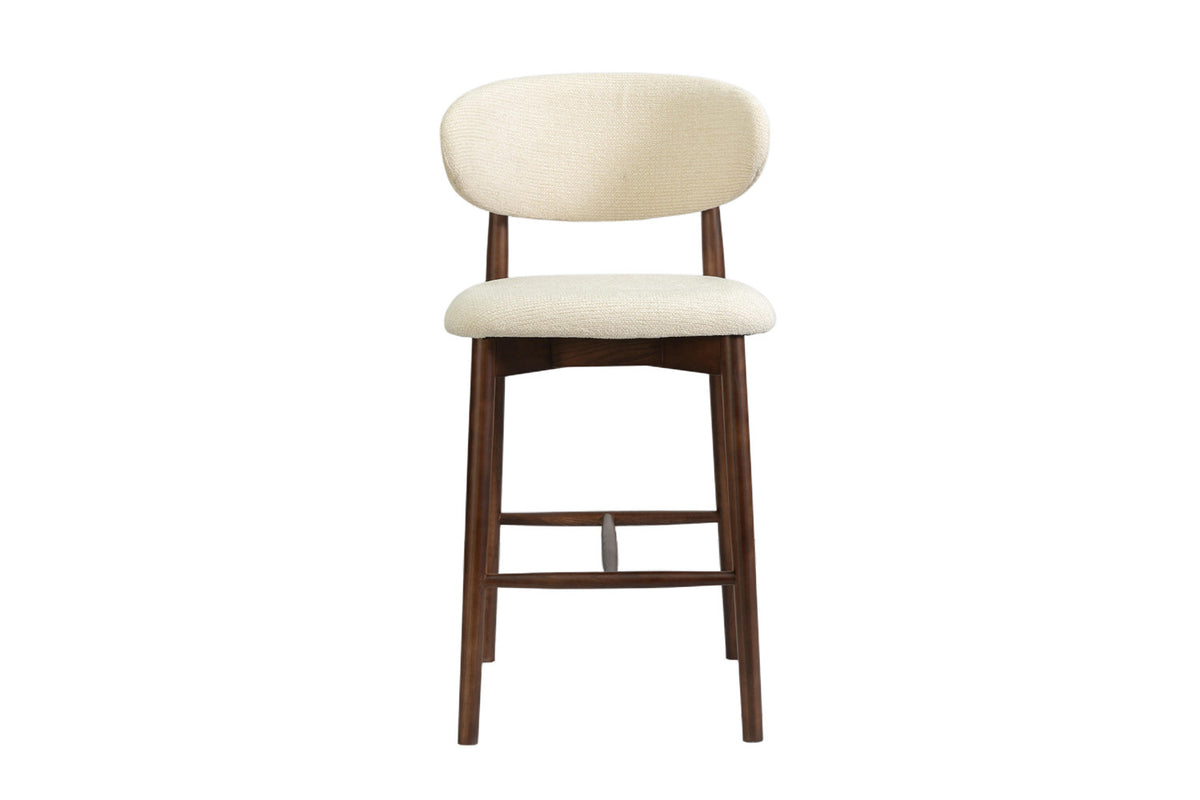Counterstoel Clara Essenhout Walnoot - Beige – aanzicht 4