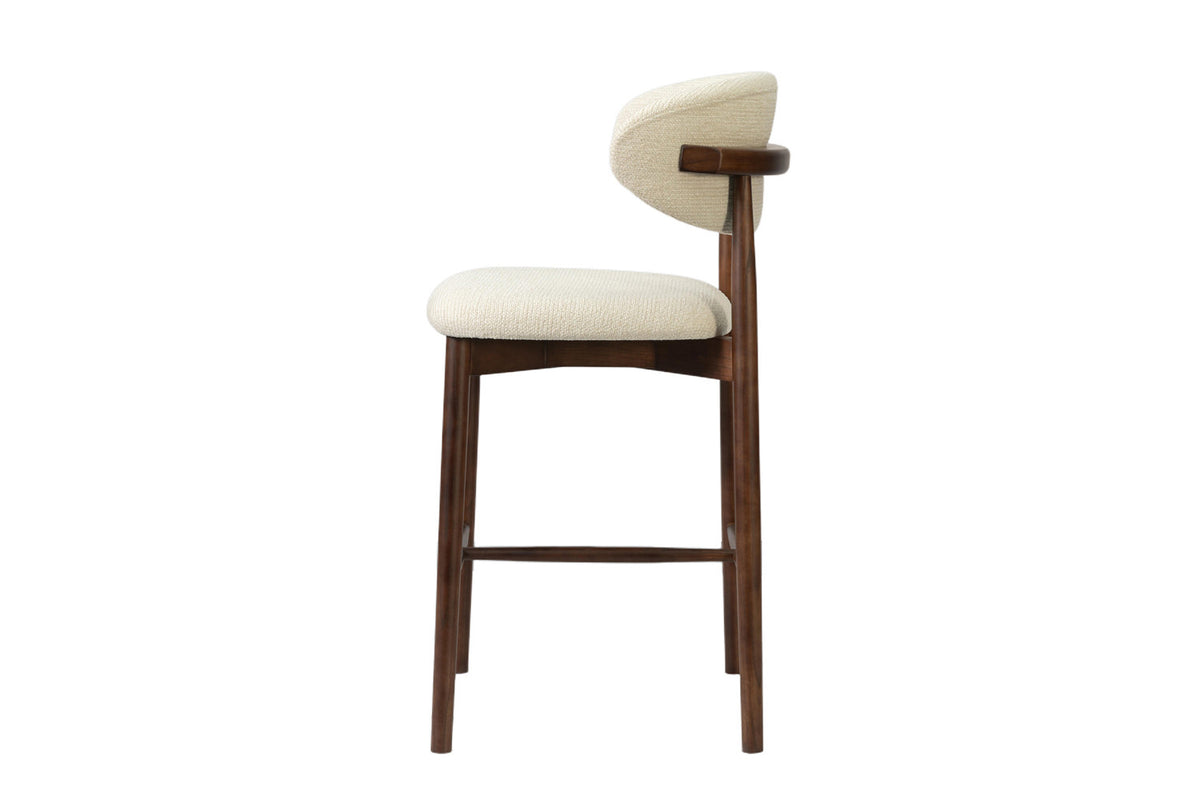 Counterstoel Clara Essenhout Walnoot - Beige – aanzicht 6