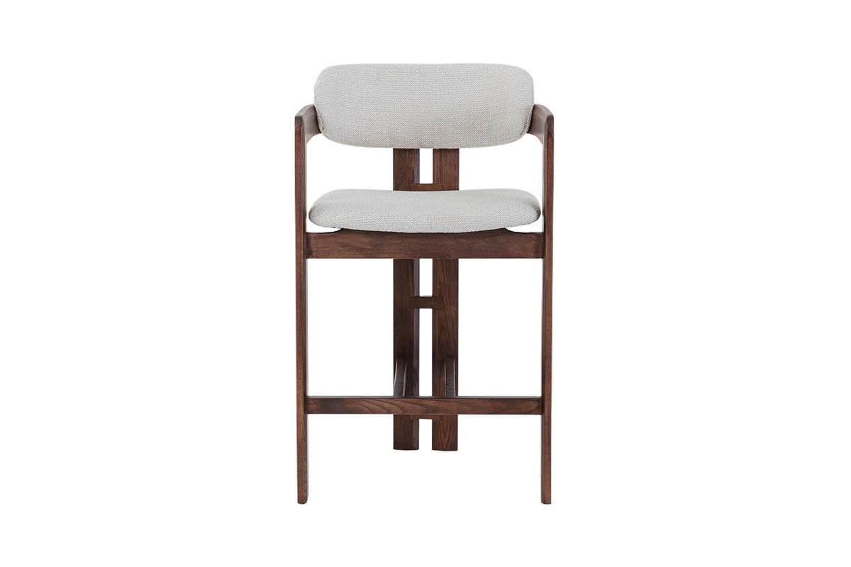 Counterstoel Camille Essenhout Walnoot Beige – aanzicht 4