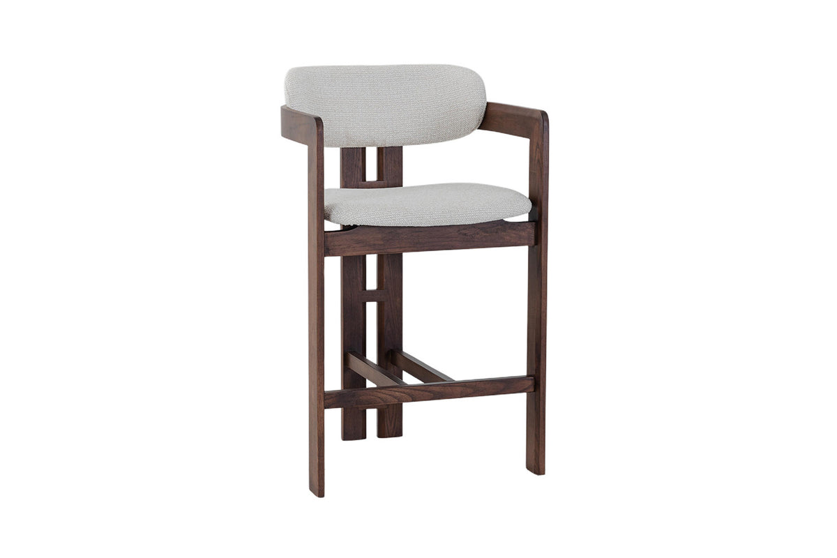 Counterstoel Camille Essenhout Walnoot Beige – aanzicht 5
