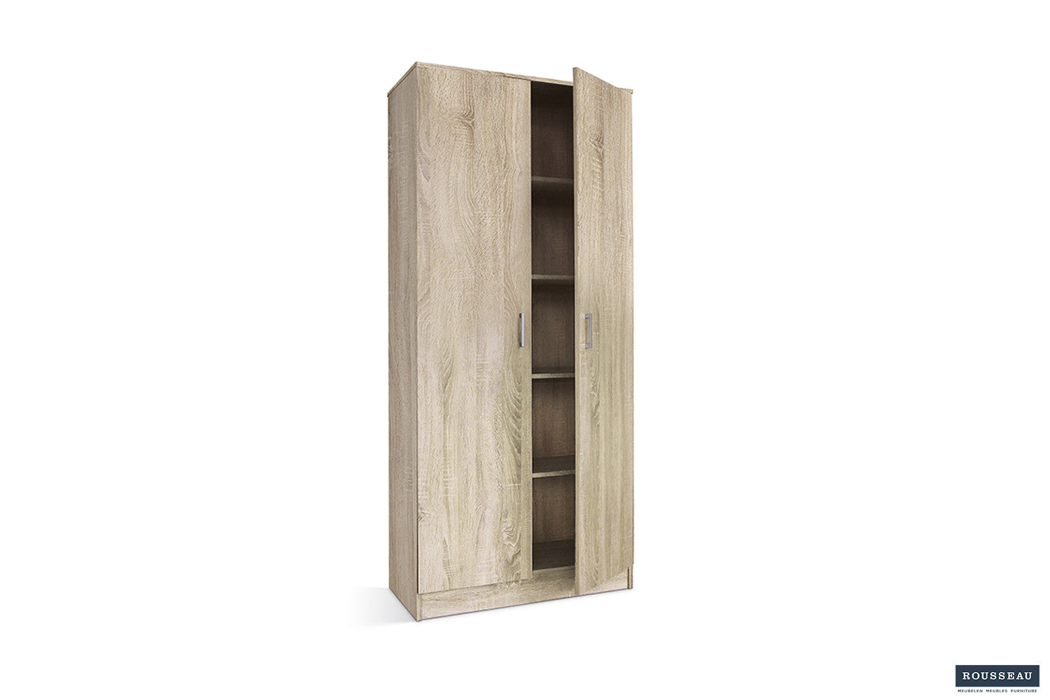 Opbergkast 'Ray' 2 deuren en 4 legplanken Sonoma - afbeelding 5
