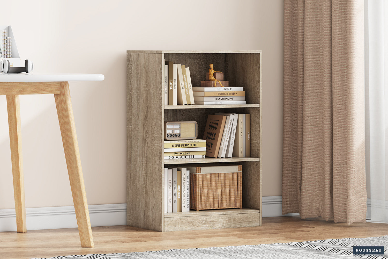 SALE - Boekenkast 'Space' 2 legplanken Sonoma – Rousseau 6605-2