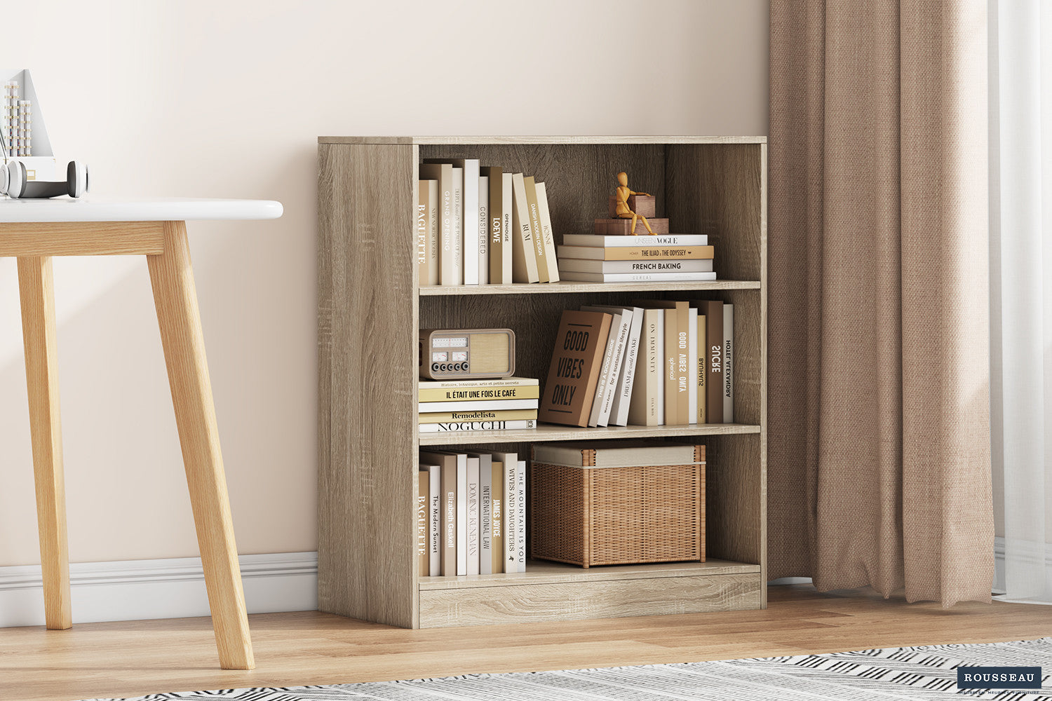 SALE - Boekenkast 'Space' 2 legplanken Sonoma – Rousseau 6610-2