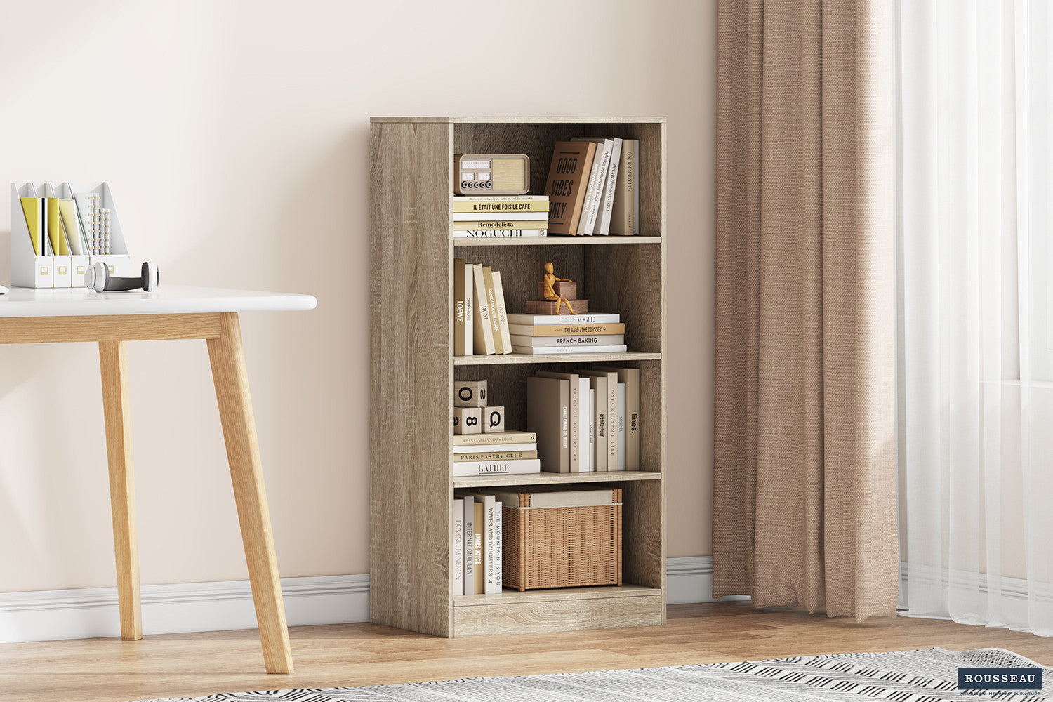 SALE - Boekenkast 'Space' 3 legplanken Sonoma – Rousseau 6615-2