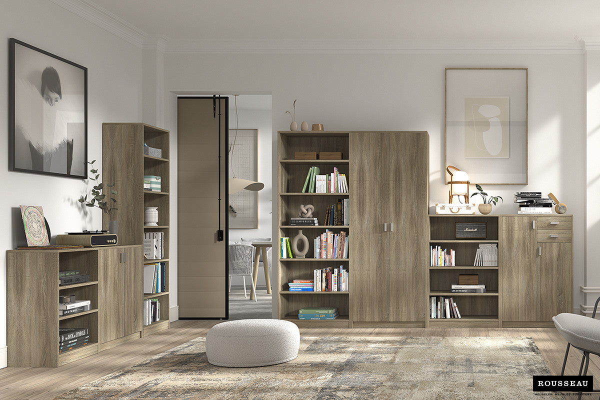 SALE - Boekenkast 'Space' 3 legplanken Sonoma - afbeelding 3