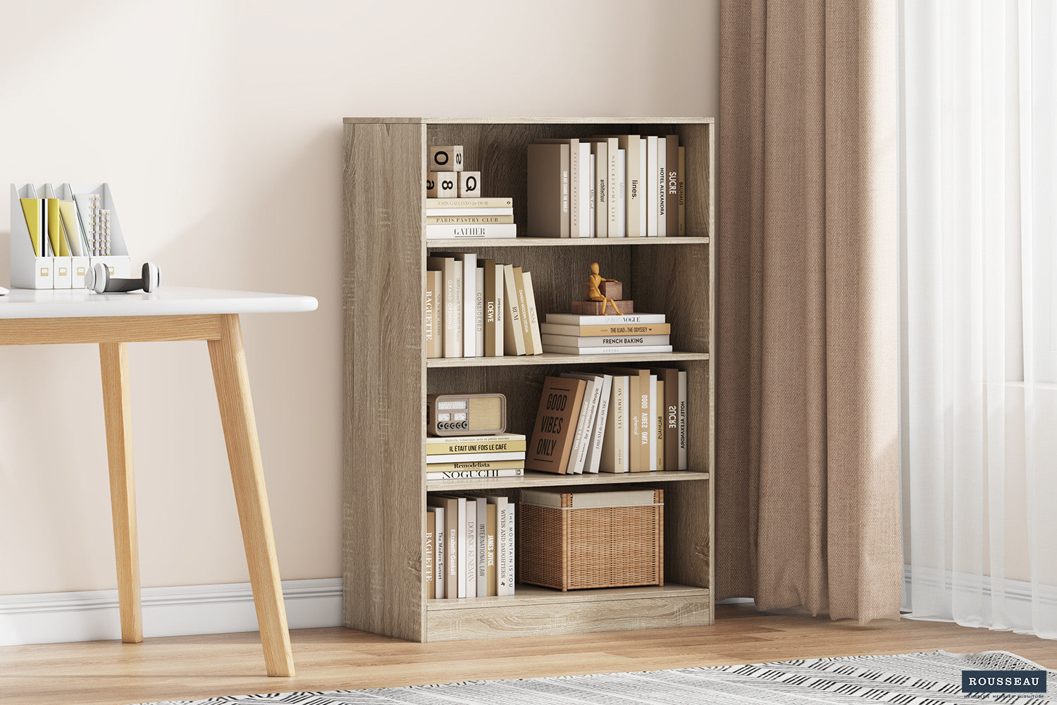 SALE - Boekenkast 'Space' 3 legplanken Sonoma – Rousseau 6620-2