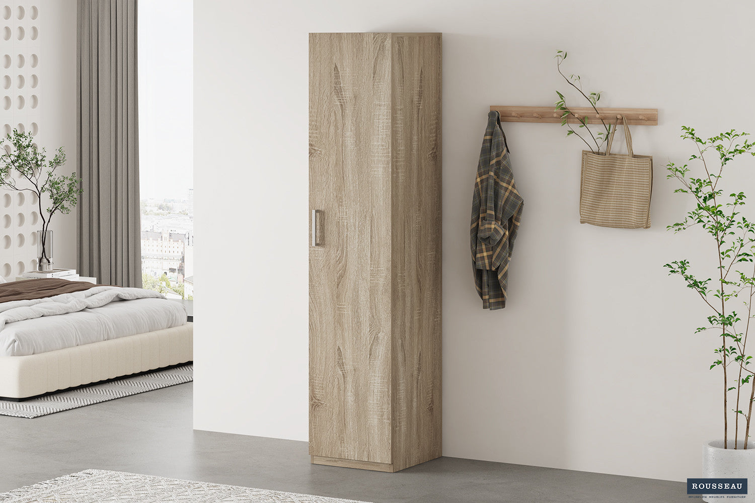 Opbergkast 'Mike' 40 cm 1 deur Sonoma – Rousseau 6801-2