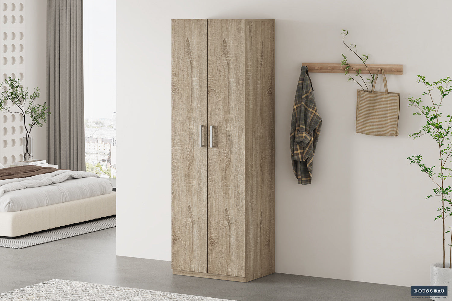 Opbergkast 'Mike' 60 cm 2 deuren Sonoma – Rousseau 6803-2