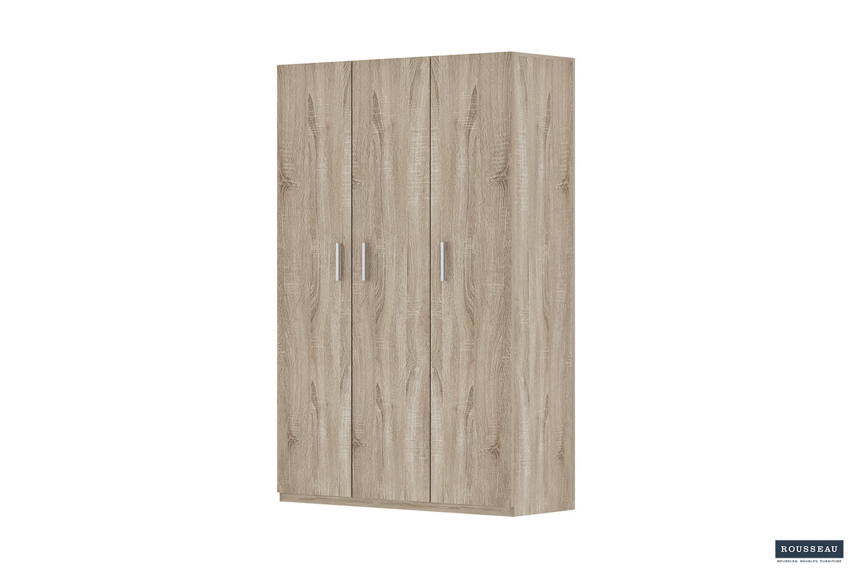 Opbergkast 'Mike' 120 cm 3 deuren Sonoma - afbeelding 3