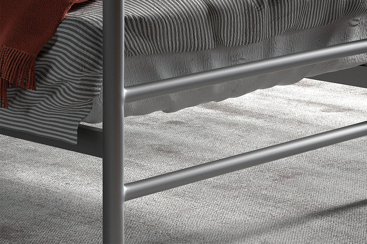 Bed Sandro 90x200 met lattenbodem Grijs – aanzicht 3