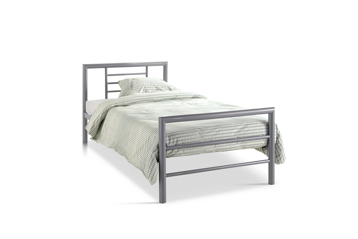 Bed Sandro 90x200 met lattenbodem Grijs – aanzicht 5