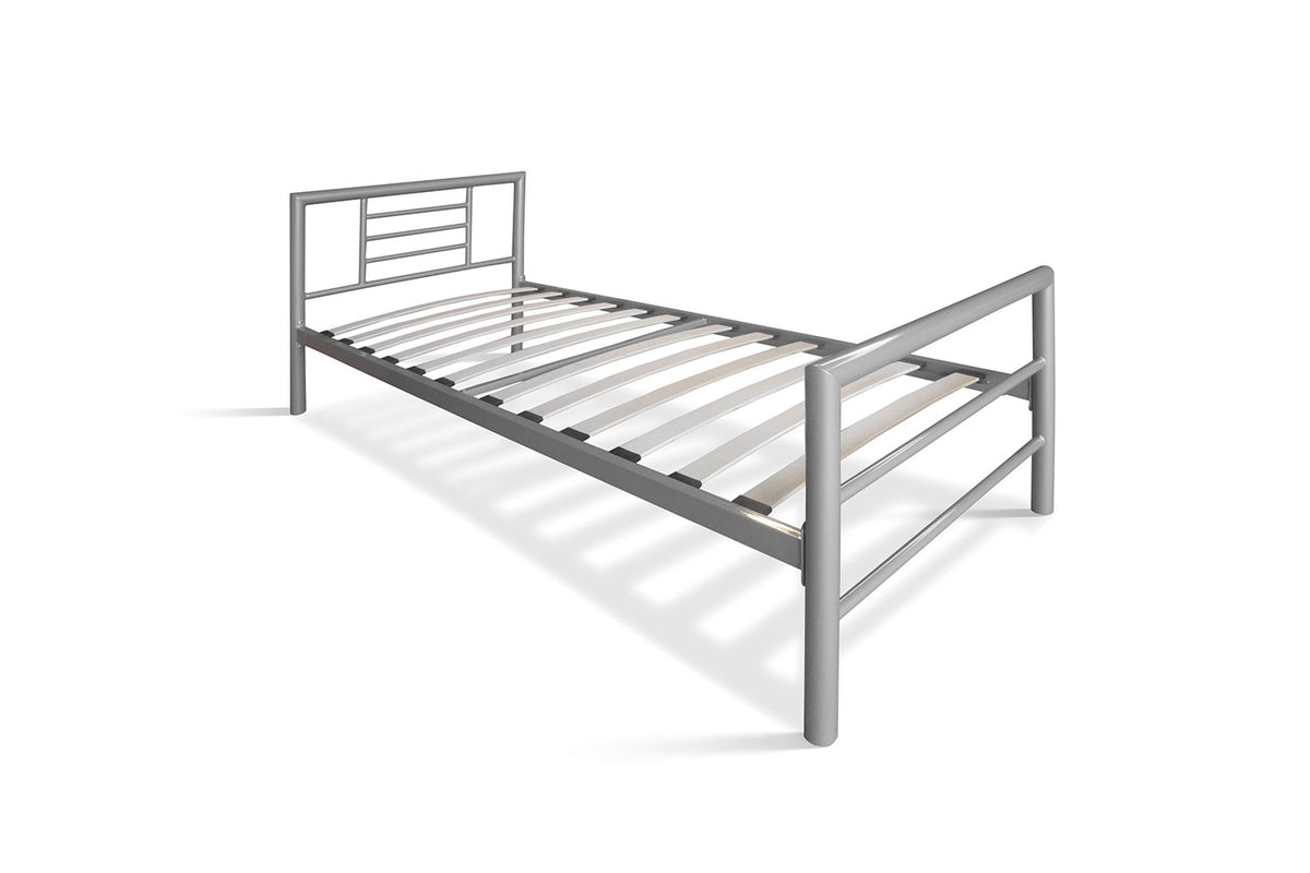 Bed Sandro 90x200 met lattenbodem Grijs – aanzicht 6