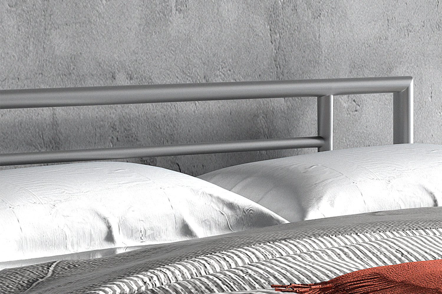 Bed 'Sandro' 140x200 met lattenbodem Grijs - afbeelding 2