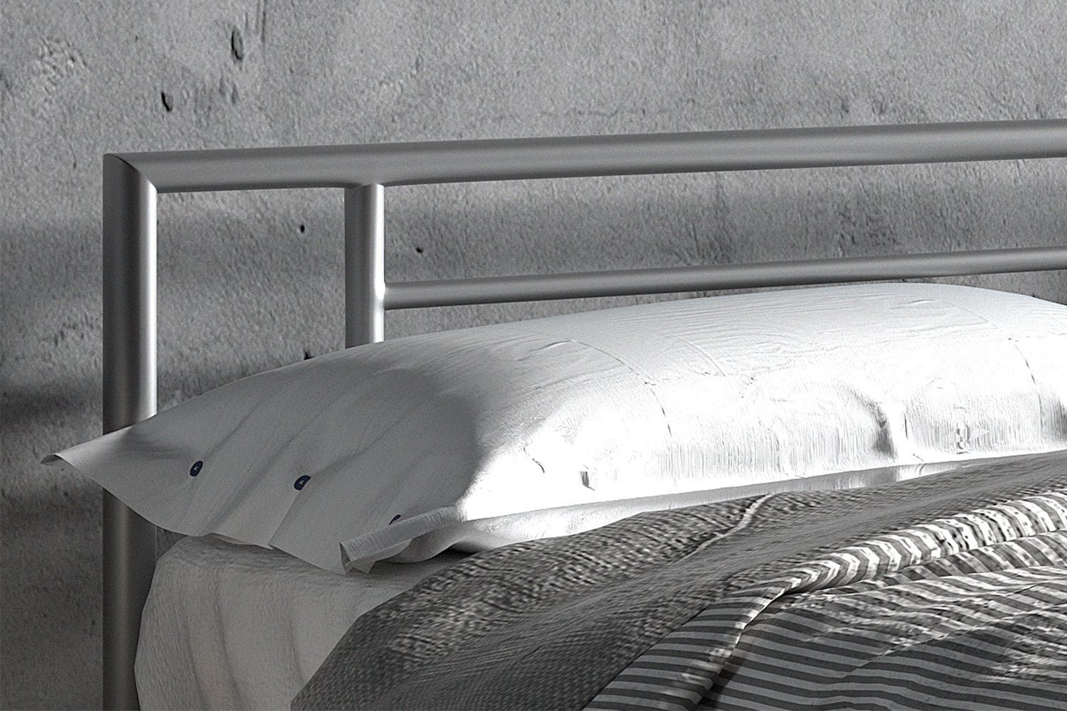 Bed 'Sandro' 160x200 met lattenbodem Grijs - afbeelding 2