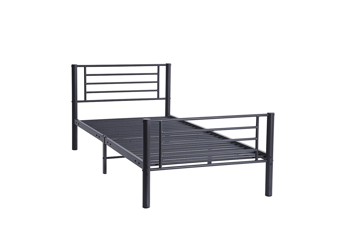 Bed Sammy 90x200 Metaal Donkergrijs – aanzicht 2