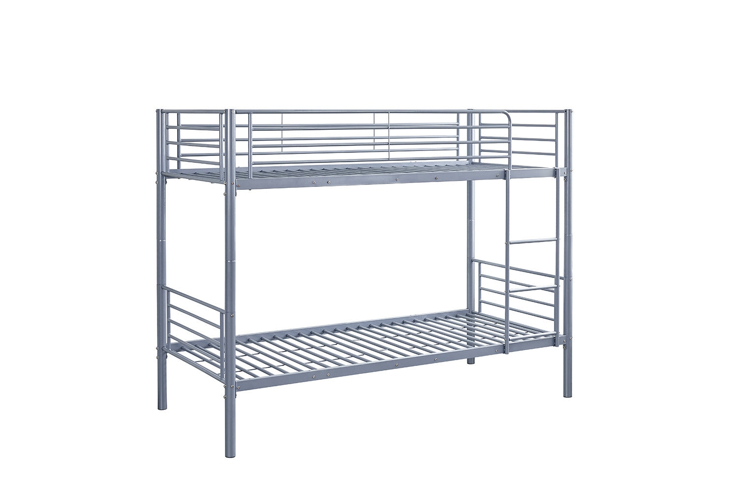 Stapelbed 'Sammy' 90x200 Splitsbaar Metaal Lichtgrijs - afbeelding 2