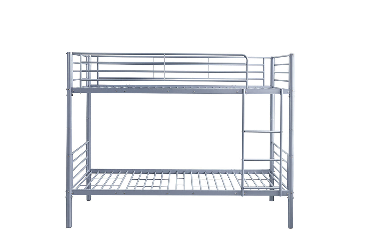 Stapelbed Sammy 90x200 Splitsbaar Metaal Lichtgrijs – aanzicht 3