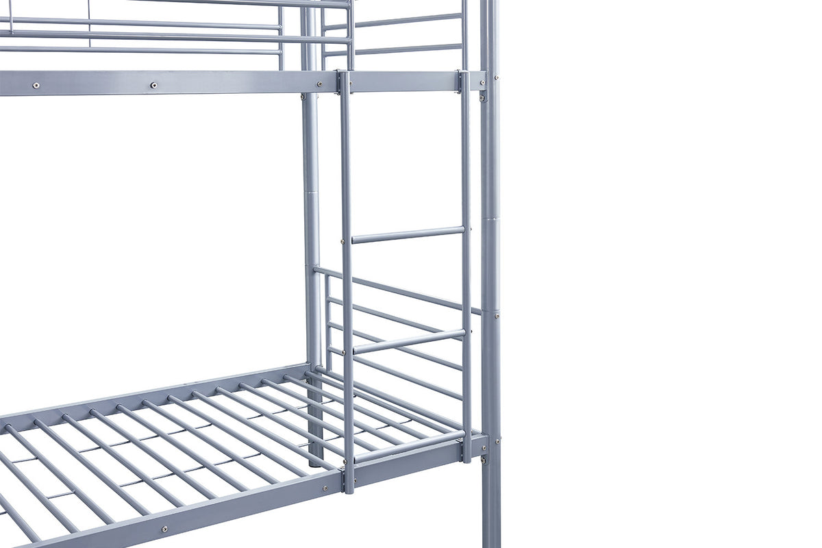 Stapelbed Sammy 90x200 Splitsbaar Metaal Lichtgrijs – aanzicht 4