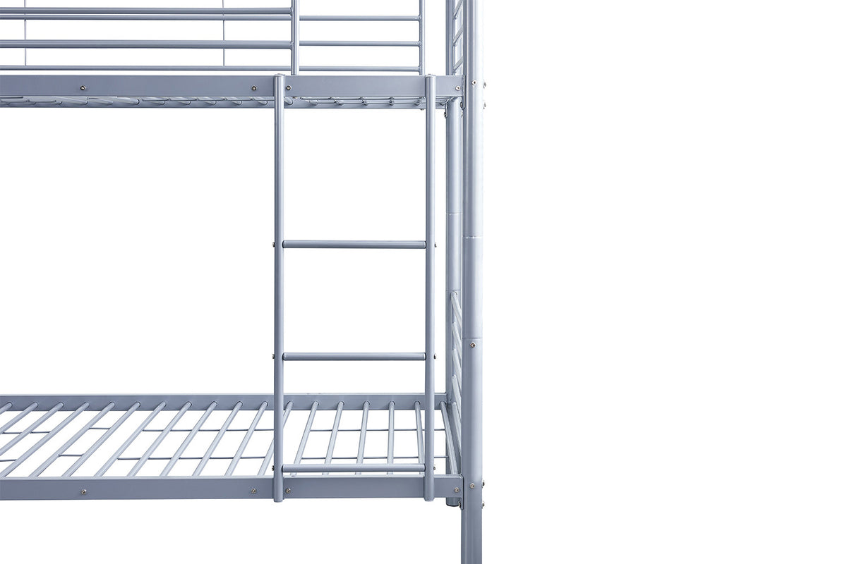 Stapelbed Sammy 90x200 Splitsbaar Metaal Lichtgrijs – aanzicht 5