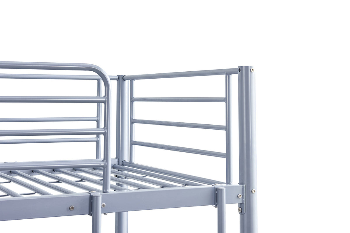 Stapelbed Sammy 90x200 Splitsbaar Metaal Lichtgrijs – aanzicht 6