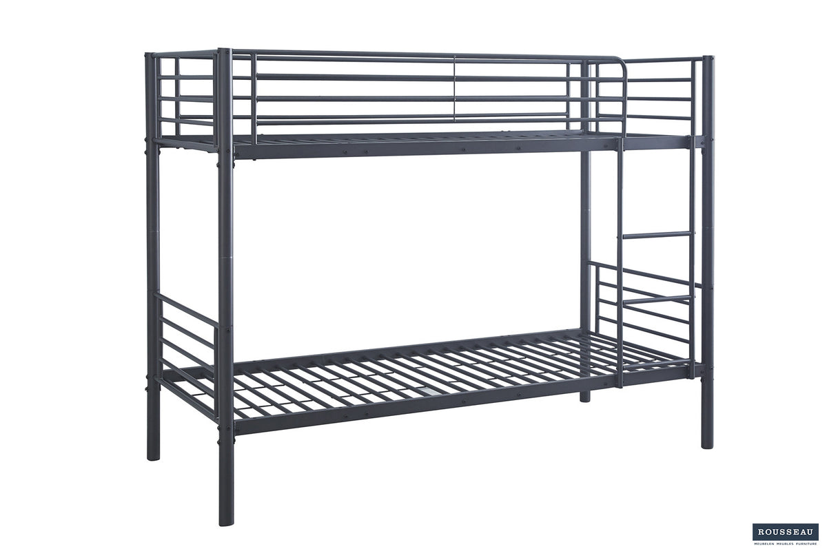 Stapelbed Sammy 90x200 Splitsbaar Metaal Donkergrijs – aanzicht 4