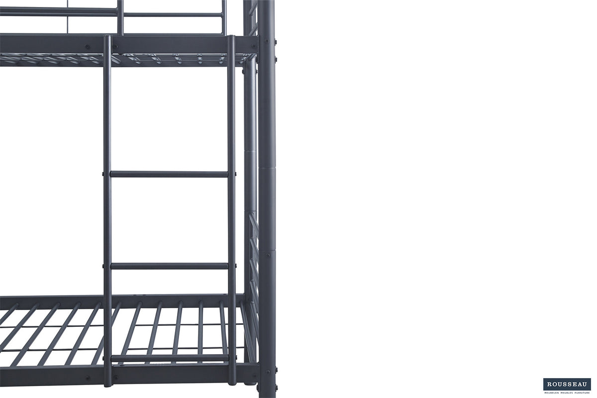 Stapelbed Sammy 90x200 Splitsbaar Metaal Donkergrijs – aanzicht 5