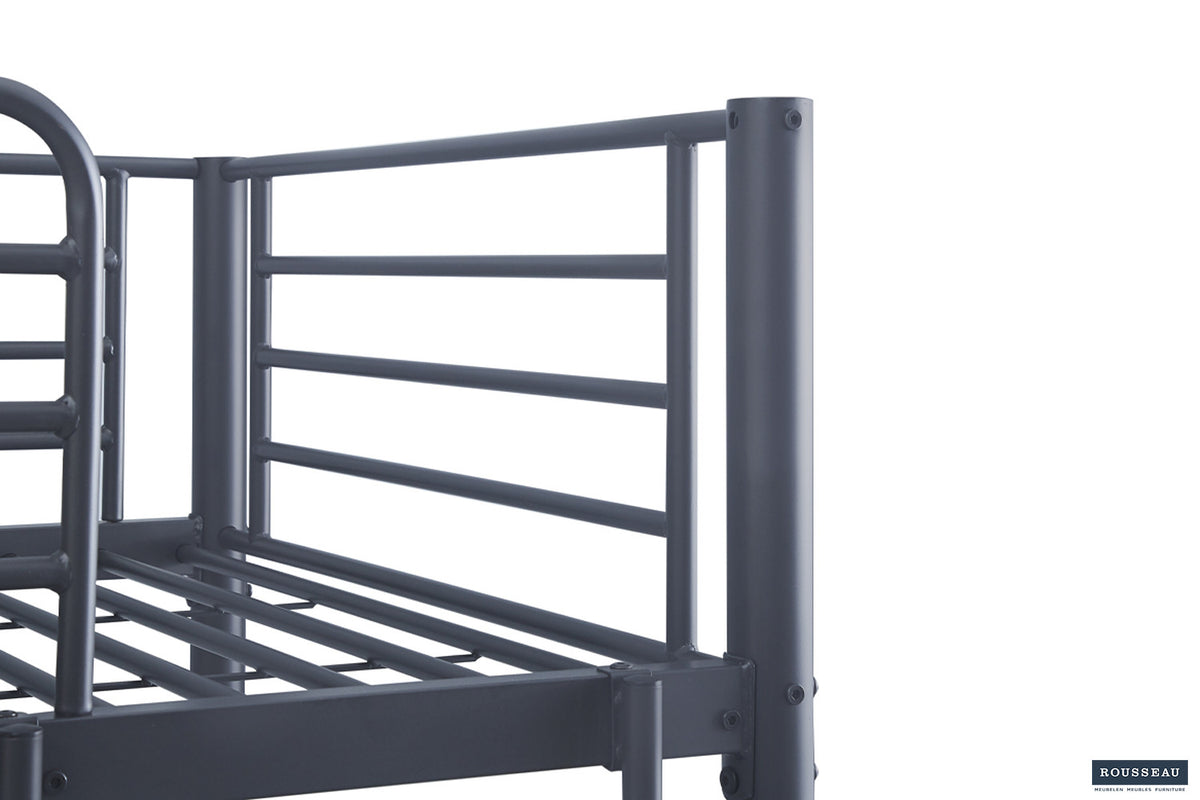 Stapelbed Sammy 90x200 Splitsbaar Metaal Donkergrijs – aanzicht 6