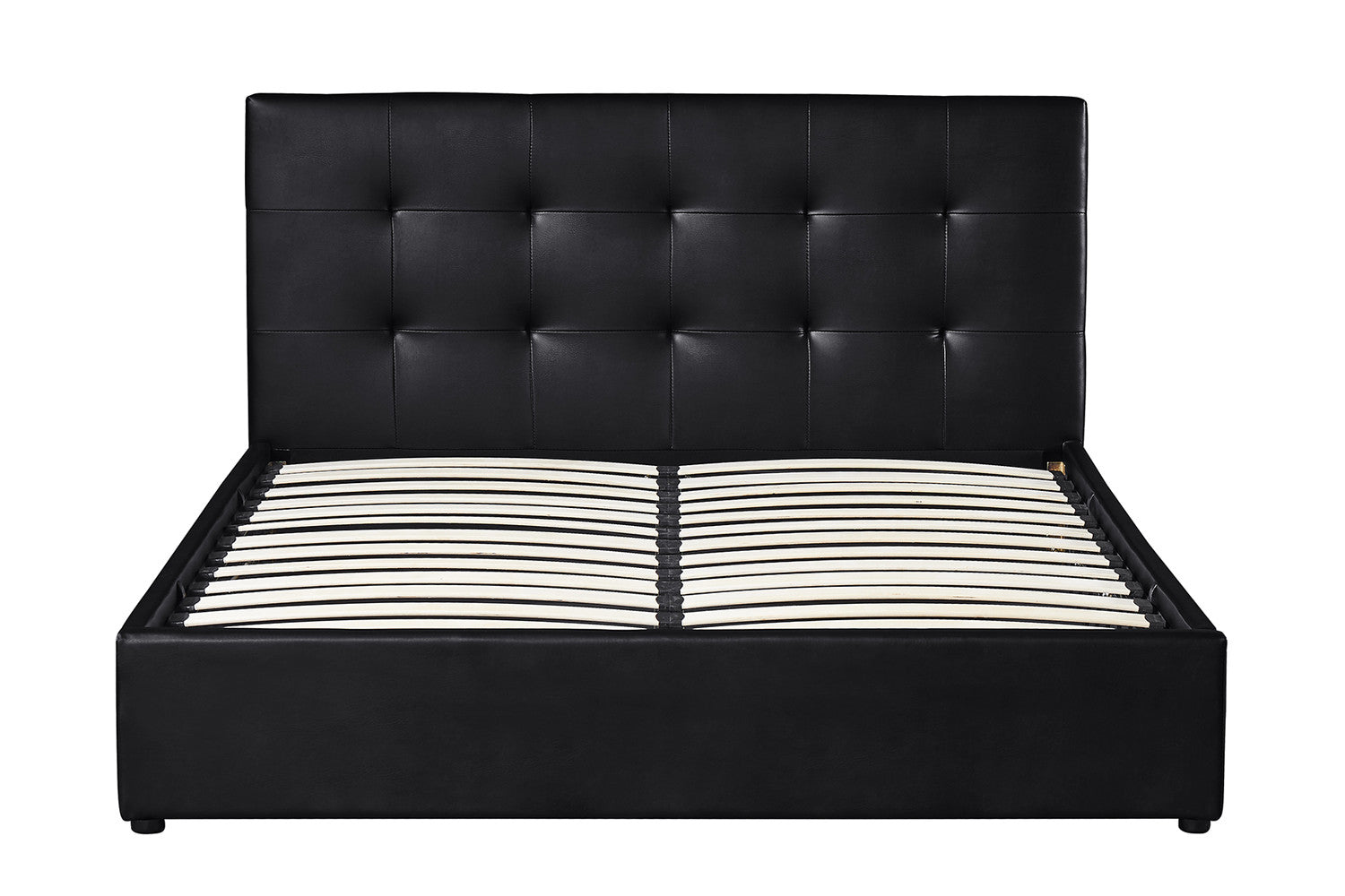 Bed met koffer 'Porto' 160x200 met lattenbodem PU Zwart - afbeelding 2