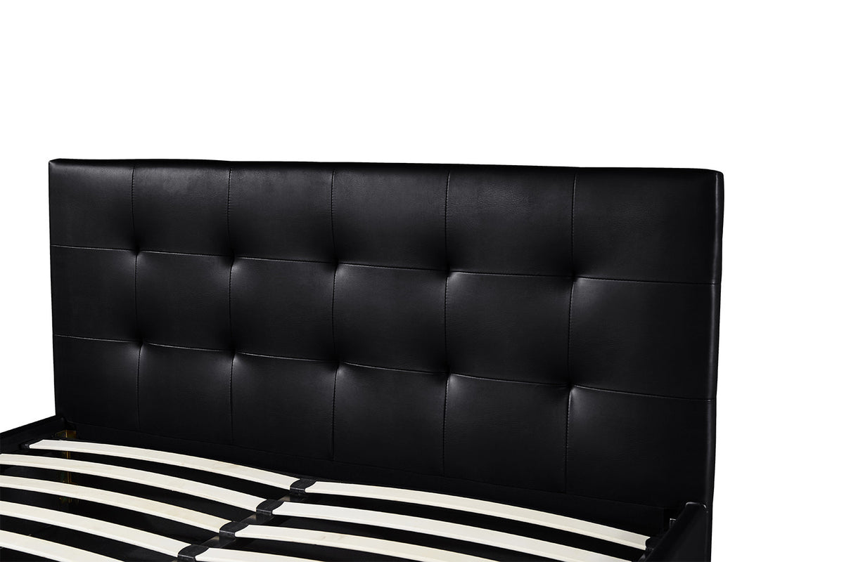 Bed met koffer Porto 160x200 met lattenbodem PU Zwart – aanzicht 5