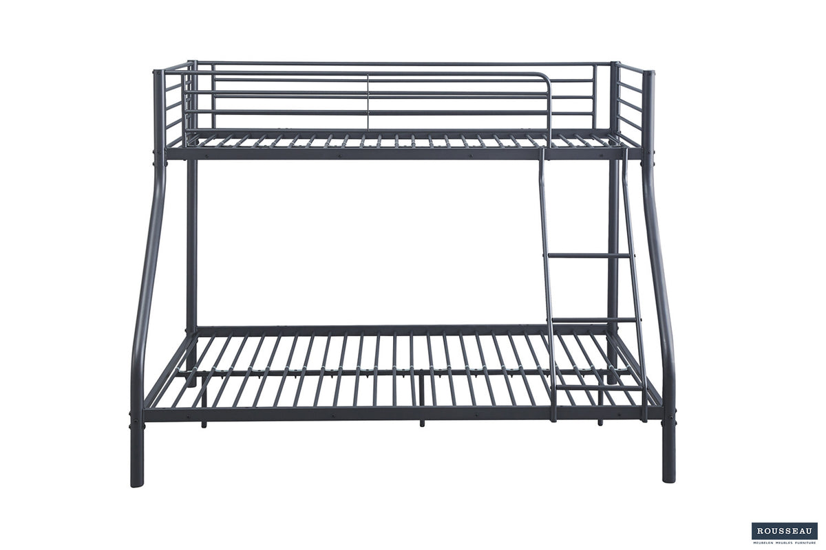 Stapelbed Trio metaal 140/90x200 Donkergrijs – aanzicht 2
