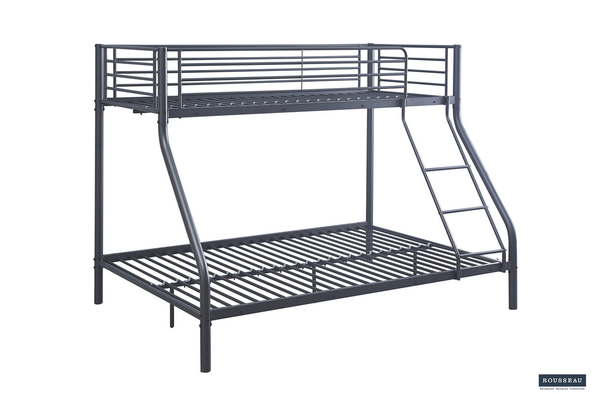 Stapelbed Trio metaal 140/90x200 Donkergrijs – aanzicht 4