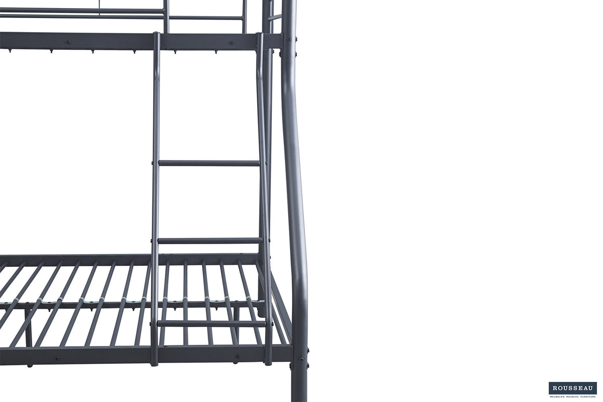 Stapelbed Trio metaal 140/90x200 Donkergrijs – aanzicht 5