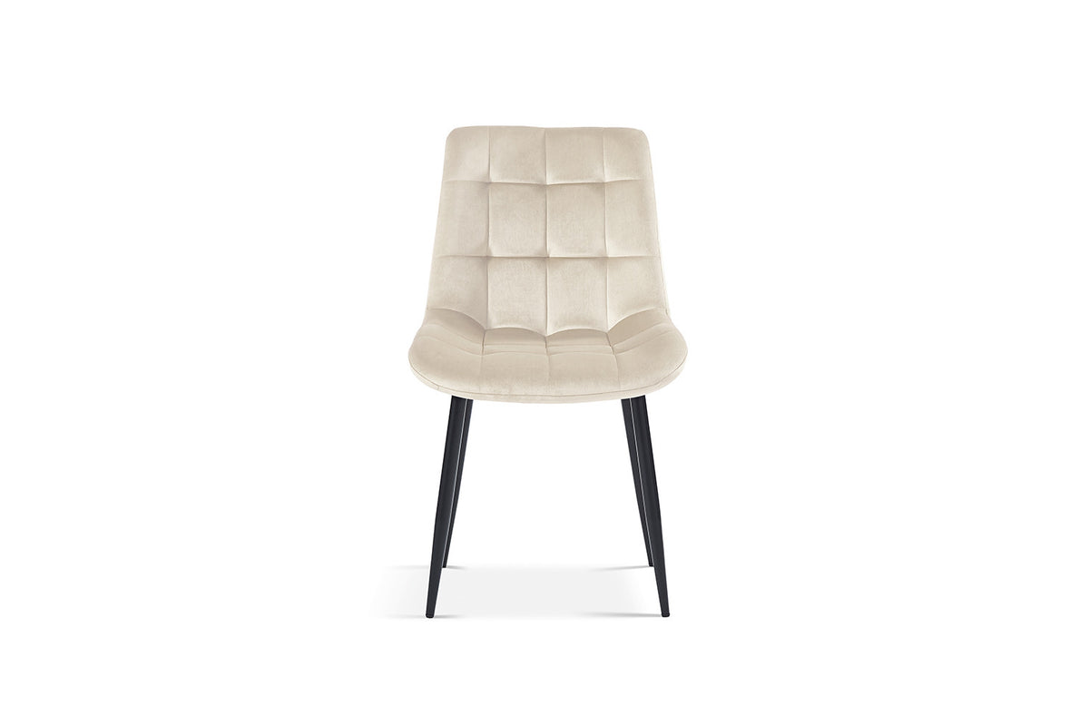 Stoel Juta Fluweel Beige – aanzicht 3