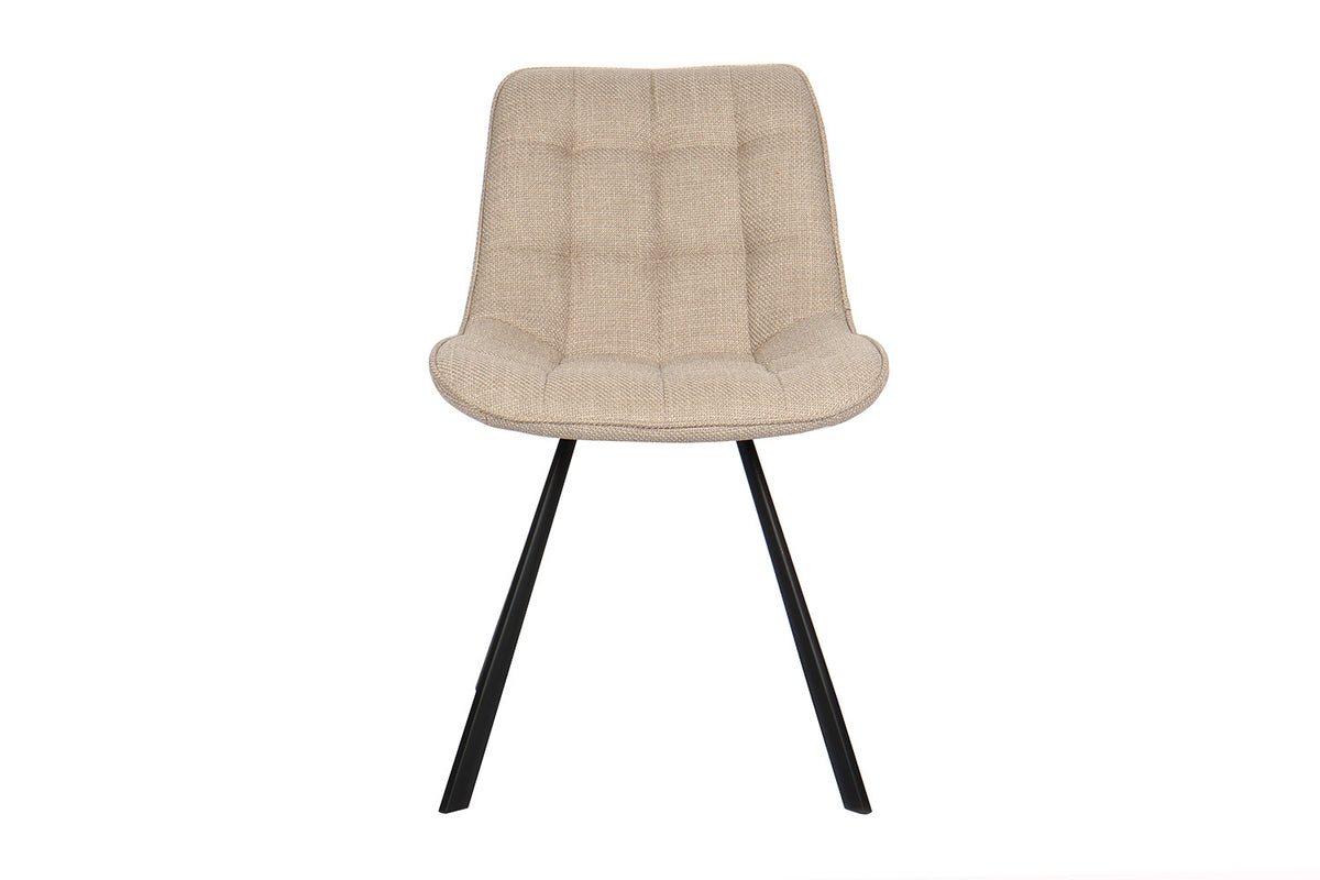 Stoel Ariba Stof Beige/Lichtgrijs – aanzicht 3